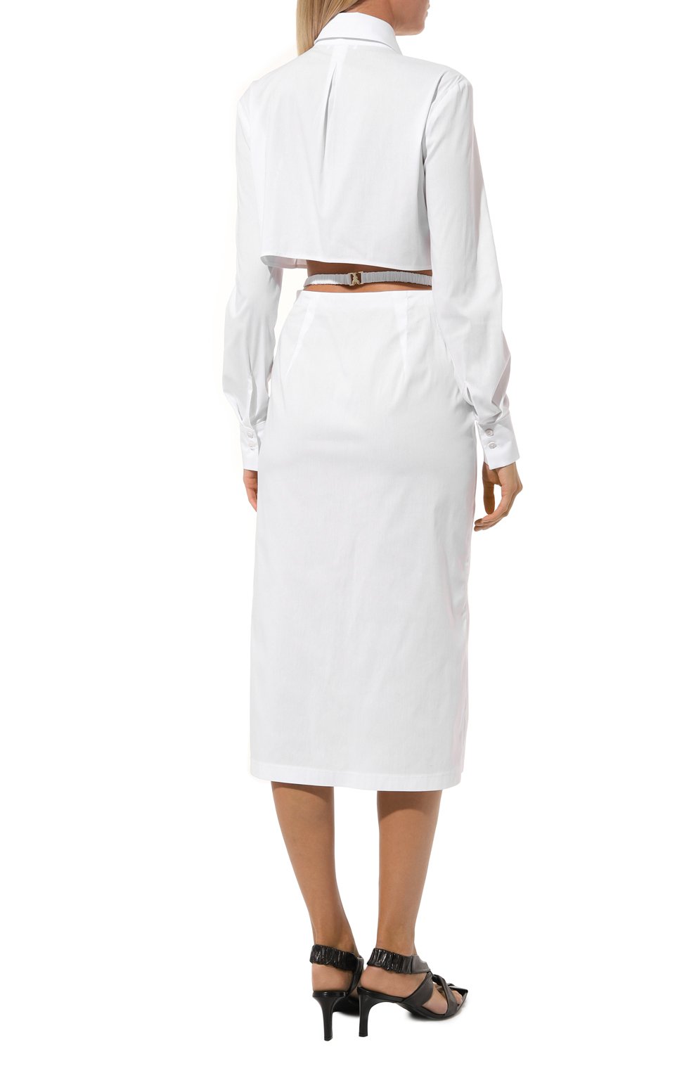 Хлопковое платье PATRIZIA PEPE белого цвета по цене 28800 руб., арт. 2A2532_A23, фото 4 Хлопковое платье PATRIZIA PEPE, арт. 2A2532_A23, фото 4