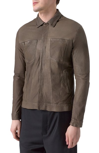 Кожаная куртка-рубашка GIORGIO BRATO, арт. GU25S20098NAPSTM, фото 3