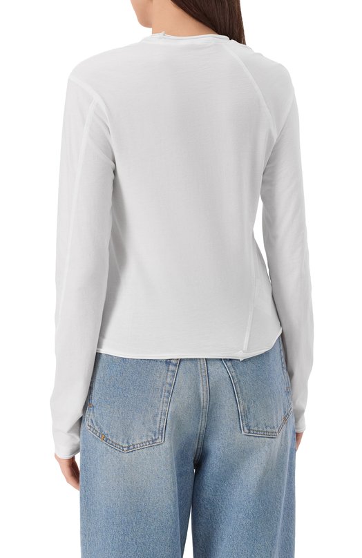 Хлопковый лонгслив Helmut Lang P05HW505 Белый  P05HW505 Фото 4