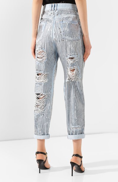 Джинсы BALMAIN голубого цвета по цене 358000 руб., арт. SF05680/D105, фото 4 Джинсы BALMAIN, арт. SF05680/D105, фото 4