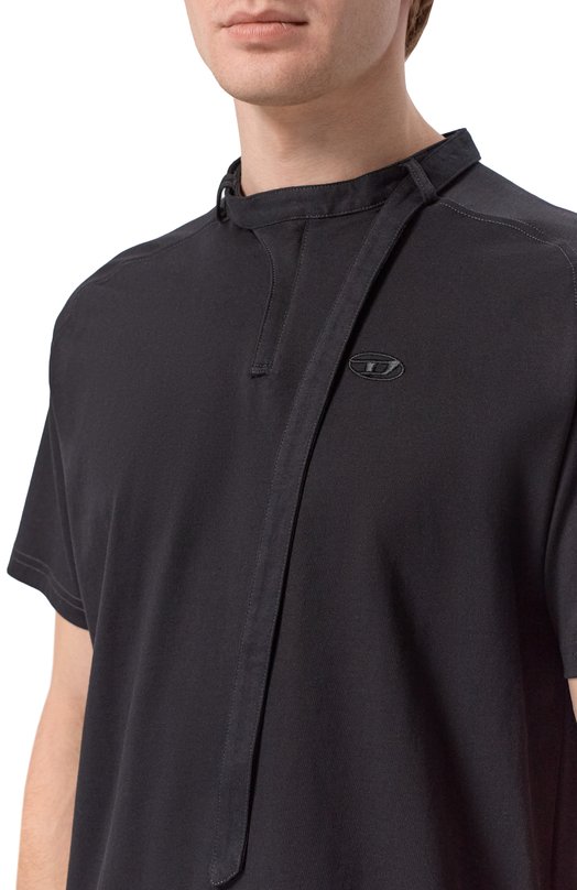 Хлопковая футболка Diesel A22980/0DECG Чёрный  A22980/0DECG Фото 5