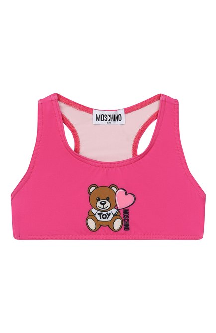 Детского раздельный купальник MOSCHINO фуксия цвета, арт. HAL00P/LKA00/10-14 | Фото 2 (Материал внешний: Синтетический ма�териал; Материал сплава: Проставлено; Нос: Не проставлено)