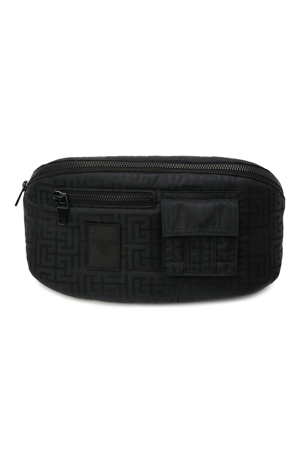 Текстильная поясная сумка BALMAIN черного цвета по цене 83350 руб., арт. WM1AB154/TNJM, фото 1 Текстильная поясная сумка BALMAIN, арт. WM1AB154/TNJM, фото 1