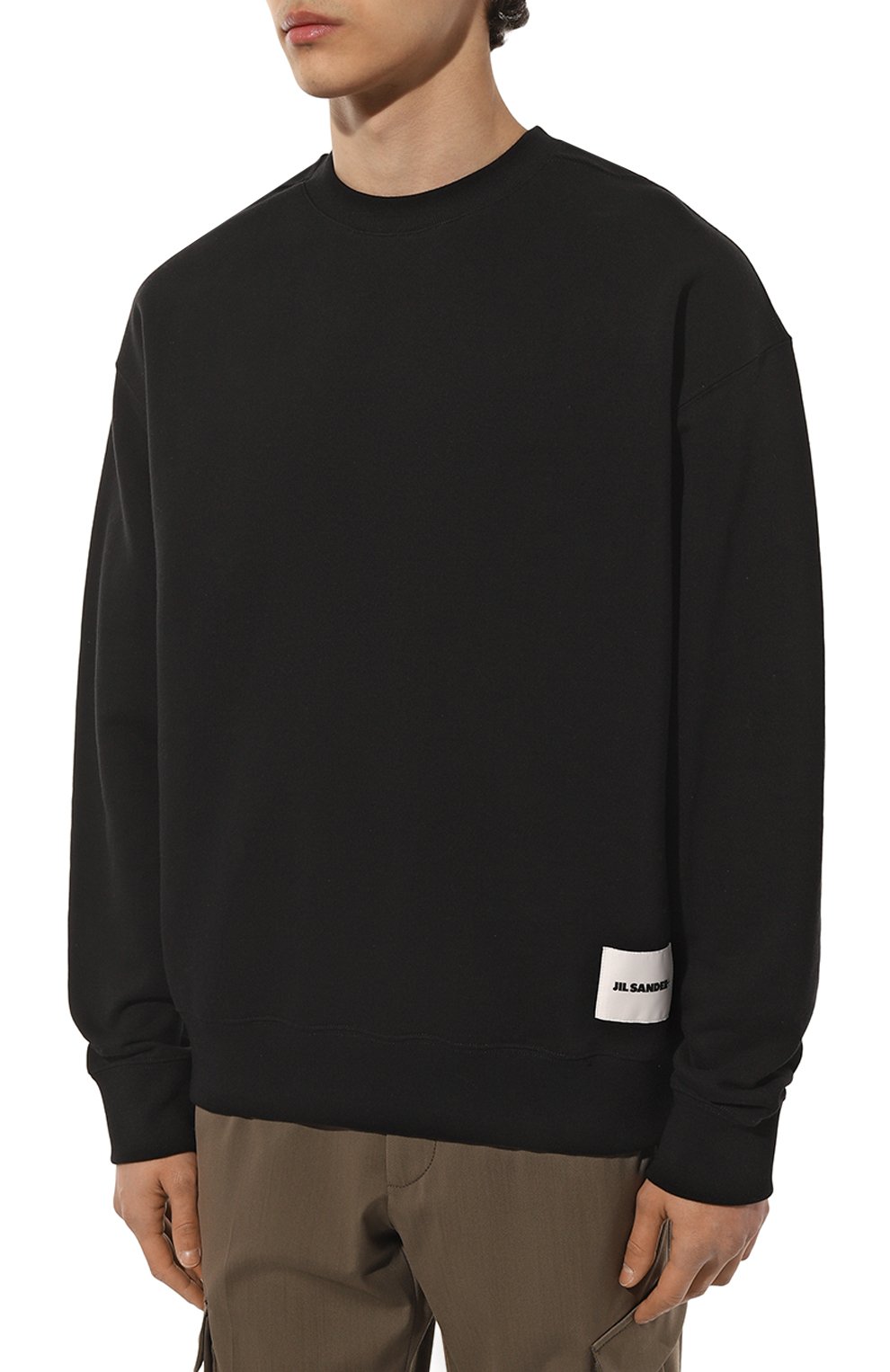 Хлопковый свитшот JIL SANDER черного цвета по цене 54200 руб., арт. J47GU0104/J20039, фото 3 Хлопковый свитшот JIL SANDER, арт. J47GU0104/J20039, фото 3