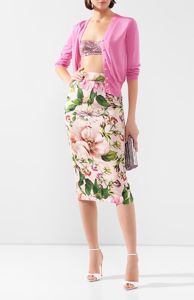 Шелковый кардиган DOLCE & GABBANA розового цвета по цене 92300 руб., арт. FX762T/JASKF, фото 2 Шелковый кардиган DOLCE & GABBANA, арт. FX762T/JASKF, фото 2