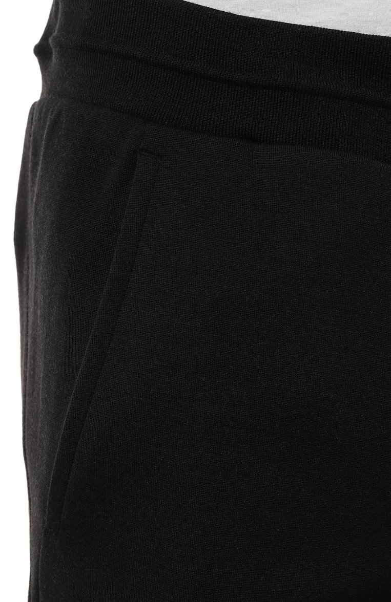 Мужские джоггеры из шерсти и хлопка ZEGNA черного цвета, арт. CCTTR1/UC564A6 | Фото 5 (Длина (брюки, джинсы): Стандартные; Материал внешний: Шерсть, Синтетический материал, Хлопок; Силуэт М (брюки): Джоггеры; Стили: Спорт-ши�к; Автоматизация состава: Проставлено; Автоматизация ТО: Проставлено)