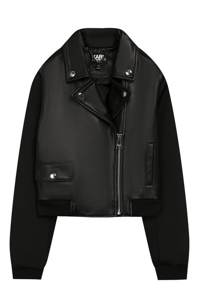 Кожаная куртка с отделкой KARL LAGERFELD KIDS, арт. Z16060/6A-12A, фото 1
