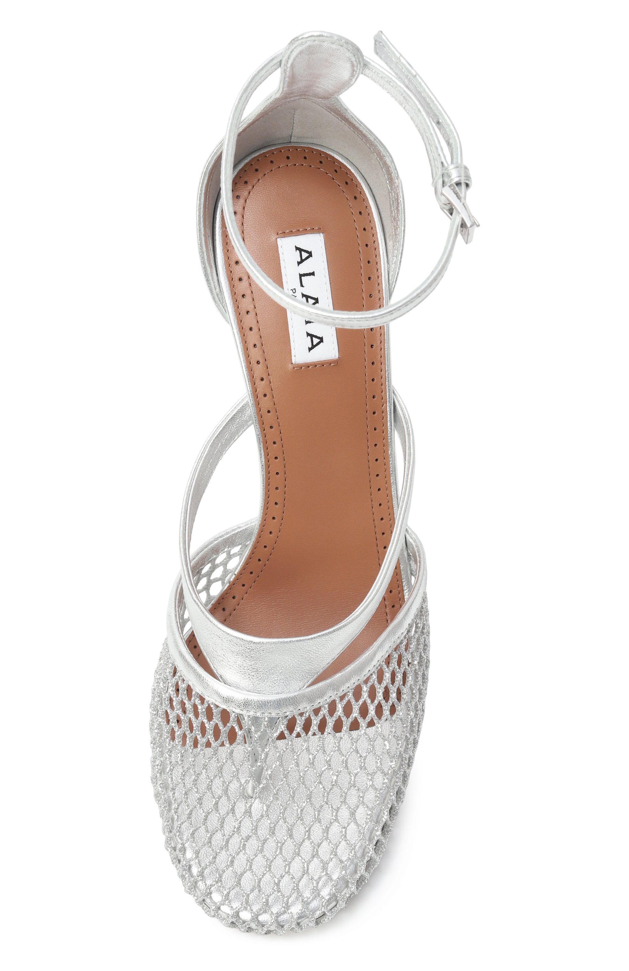 Комбинированные босоножки infradito ALAIA, арт. AA3S123TK028, фото 6