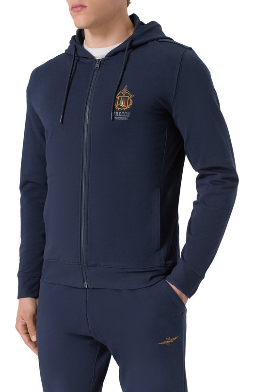 Хлопковый спортивный костюм Aeronautica Militare 251TF086F459 Синий  251TF086F459 Фото 2
