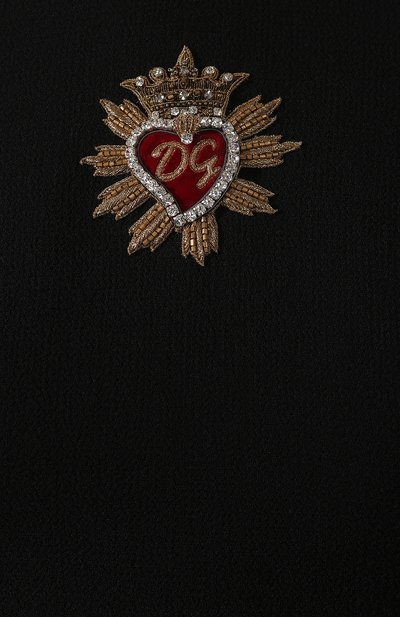 Шерстяное платье DOLCE & GABBANA черного цвета по цене 199000 руб., арт. F6D0HZ/FU2TZ, фото 5 Шерстяное платье DOLCE & GABBANA, арт. F6D0HZ/FU2TZ, фото 5