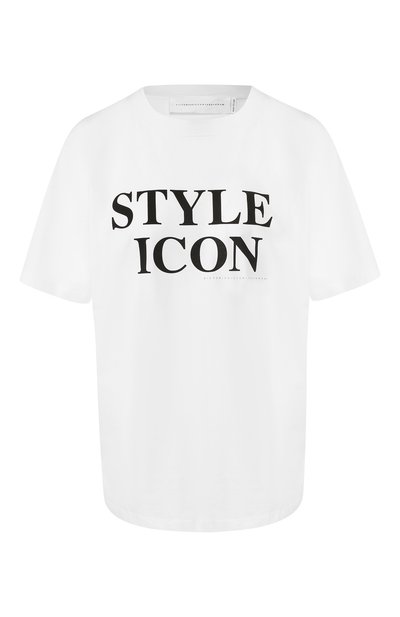 Женская хлопковая футболка VICTORIA, VICTORIA BECKHAM, арт. JYVV 149 PAW19 C0TT0N JERSEY