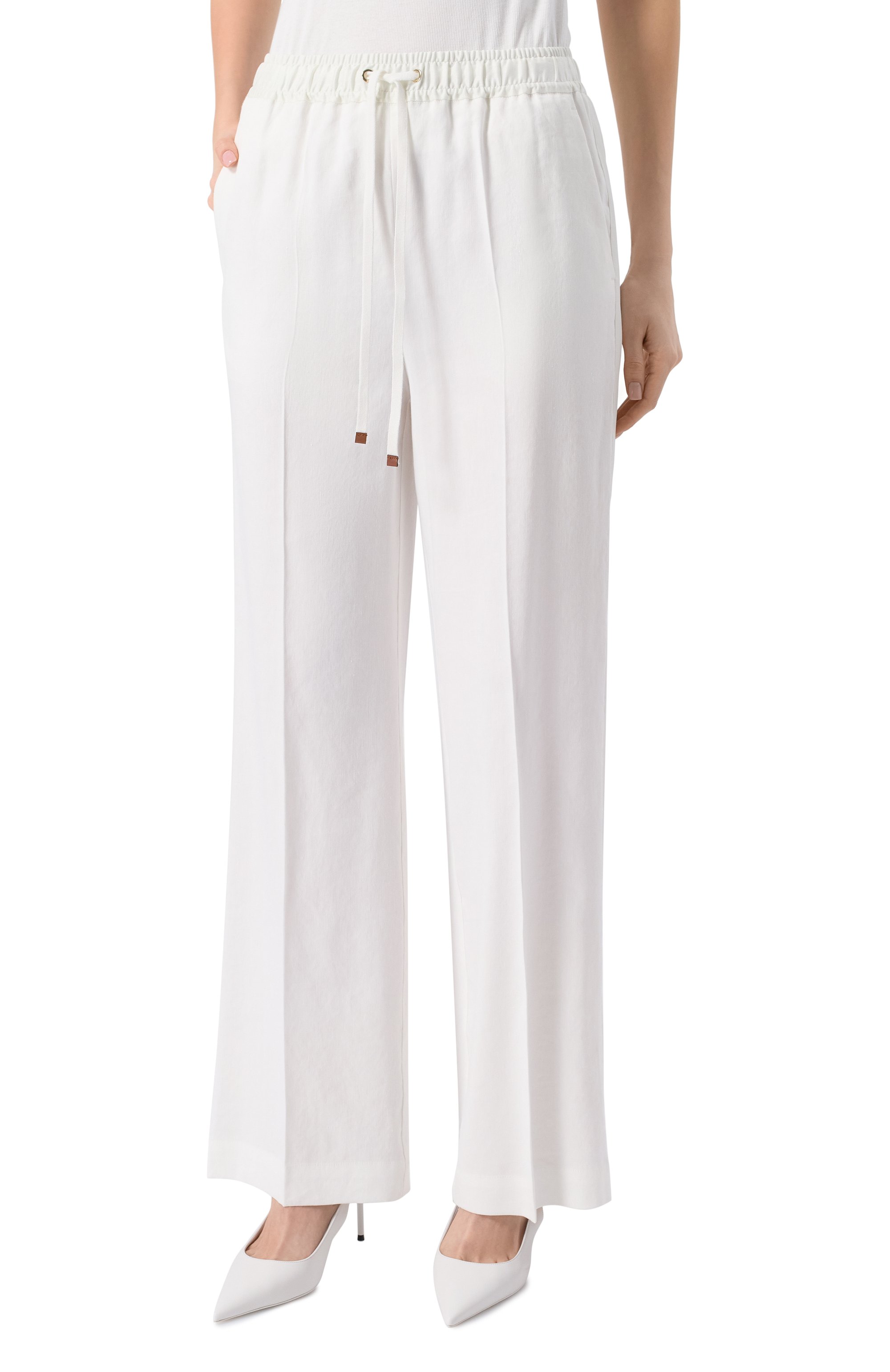 Брюки изо льна и вискозы LORENA ANTONIAZZI, арт. E2534PA37B/3347, фото 3