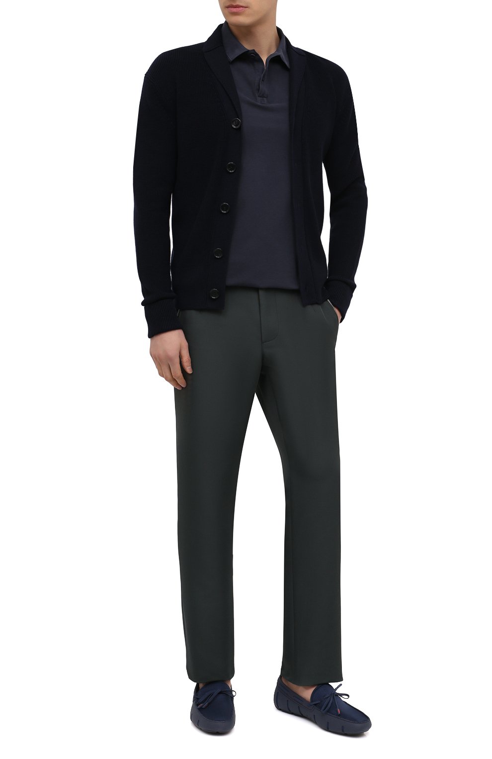 Текстильные мокасины SWIMS синего цвета по цене 11200 руб., арт. 030, фото 2 Текстильные мокасины SWIMS, арт. 030, фото 2