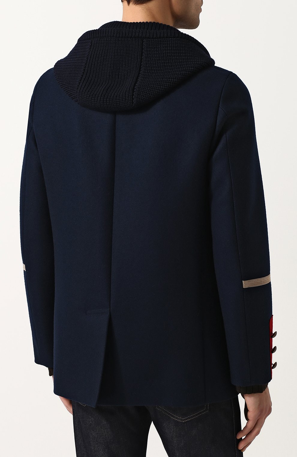 Укороченный шерстяной бушлат с капюшоном GUCCI, арт. 494794/Z531H, фото 4