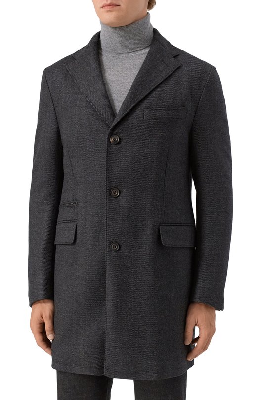 Шерстяное пальто Corneliani 261590-2612500 Серый  261590-2612500 Фото 6