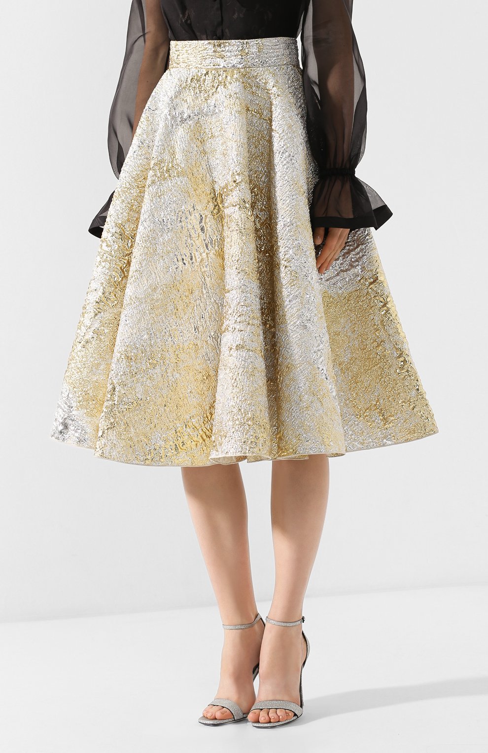 Юбка DOLCE & GABBANA золотого цвета по цене 157500 руб., арт. F4BS6T/HJMJS, фото 3 Юбка DOLCE & GABBANA, арт. F4BS6T/HJMJS, фото 3