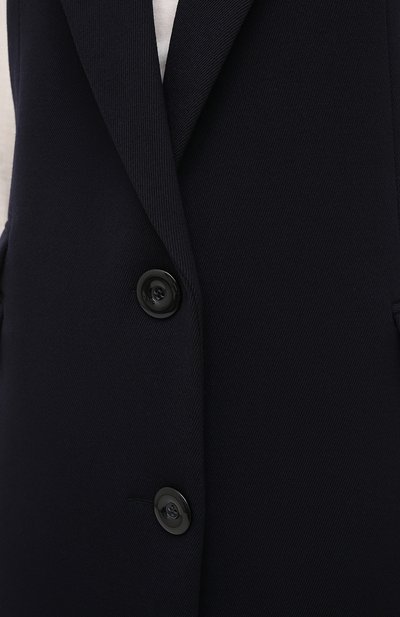 Шерстяной жилет JM STUDIO синего цвета по цене 47950 руб., арт. FW202118, фото 5 Шерстяной жилет JM STUDIO, арт. FW202118, фото 5