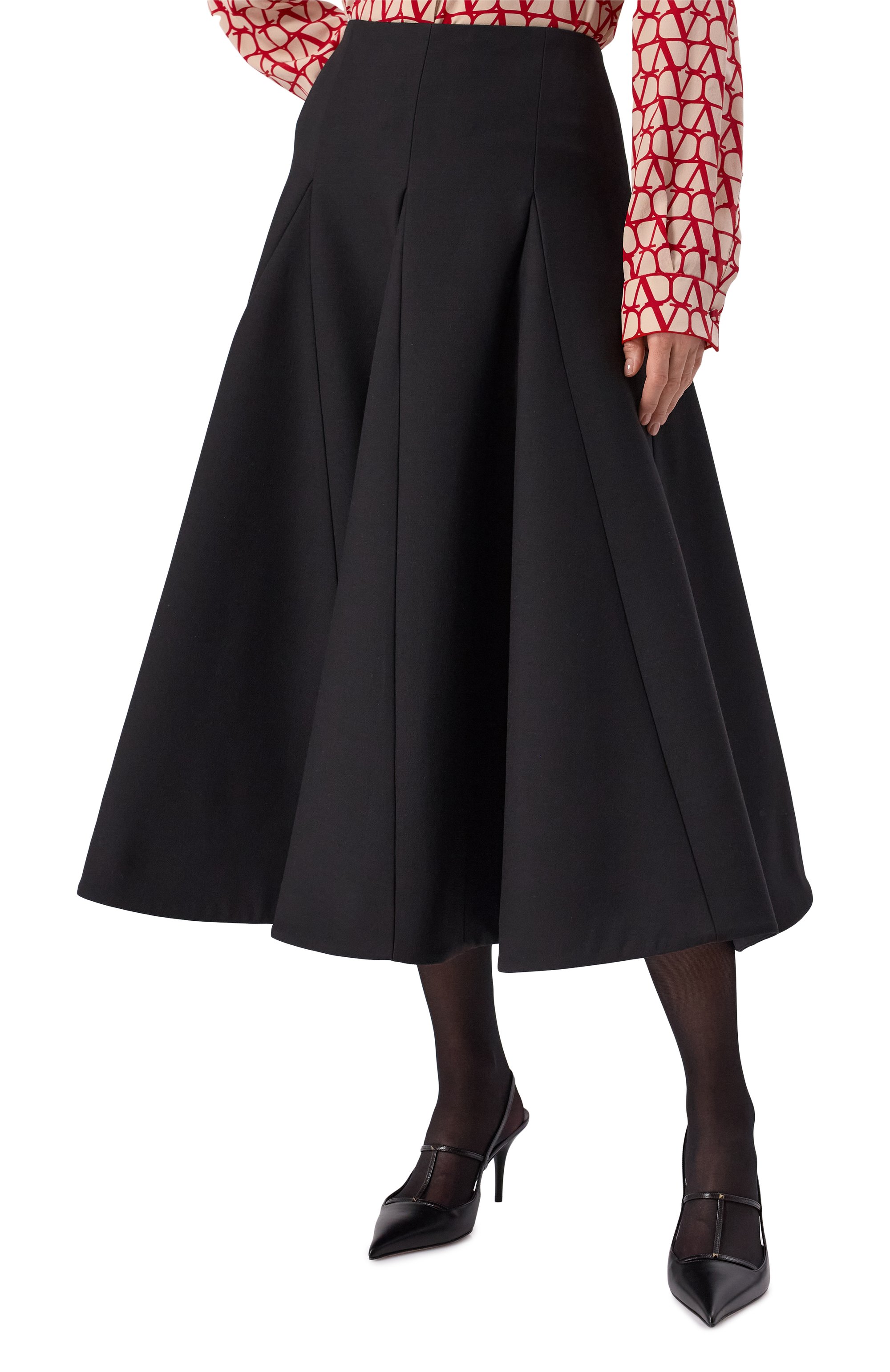 Юбка из шерсти и шелка VALENTINO, арт. 5B0RAC181CF, фото 3