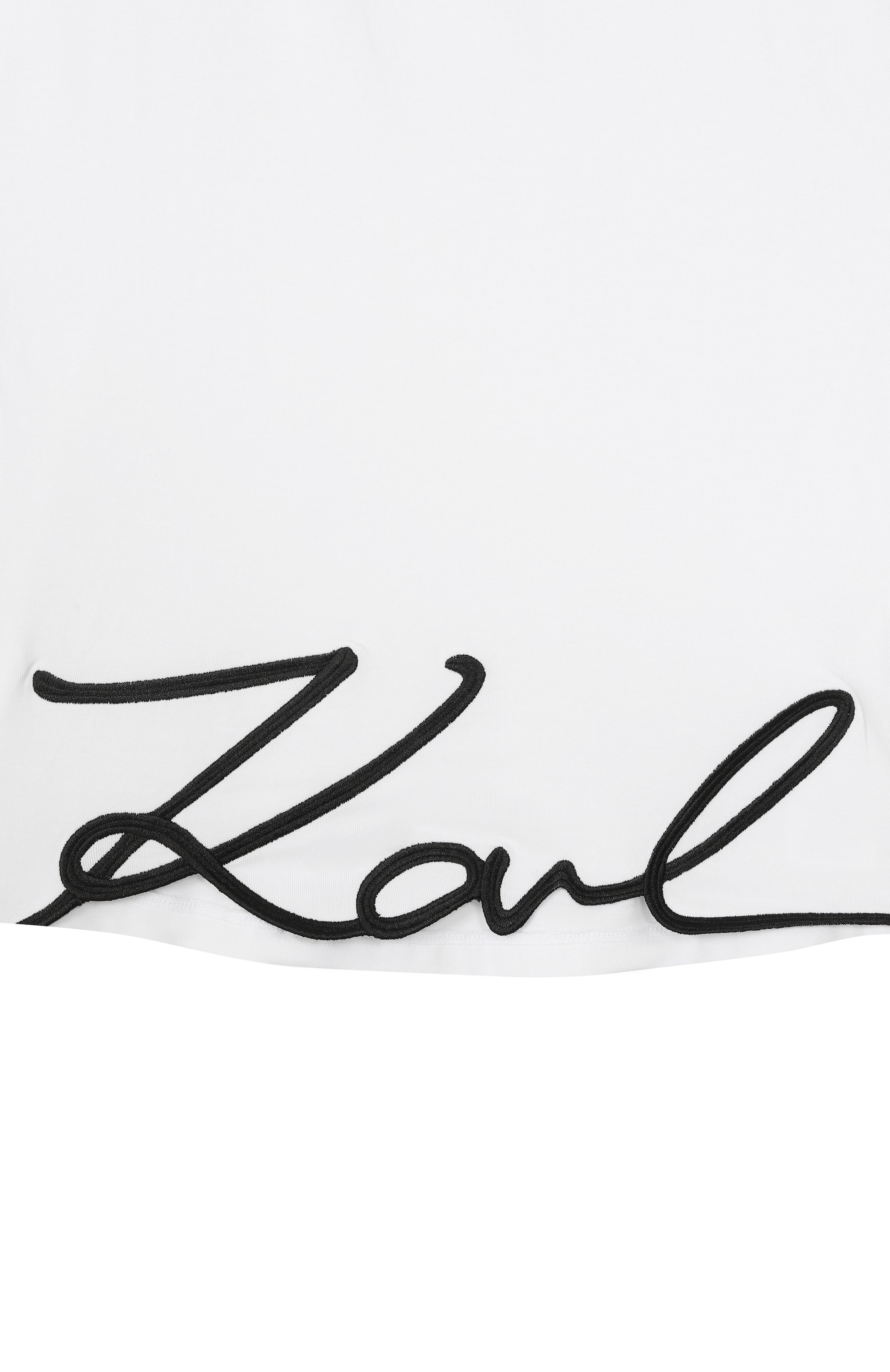 Хлопковая футболка KARL LAGERFELD KIDS белого цвета по цене 13360 руб., арт. Z31164, фото 3 Хлопковая футболка KARL LAGERFELD KIDS, арт. Z31164, фото 3