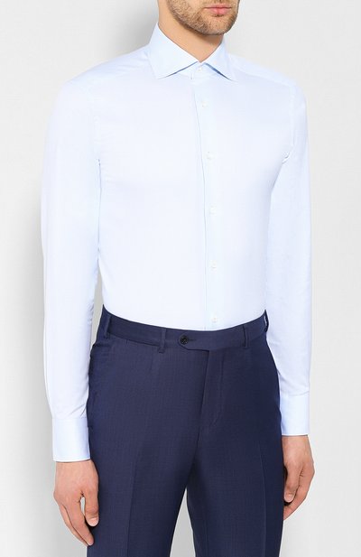 Хлопковая сорочка ZEGNA, арт. 501262/9MS0BA, фото 3