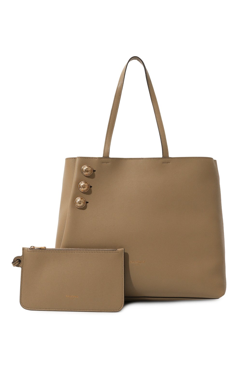 Сумка-тоут emblème BALMAIN темно-бежевого цвета по цене 119500 руб., арт. DN1FE836/LGSR, фото 7 Сумка-тоут emblème BALMAIN, арт. DN1FE836/LGSR, фото 7