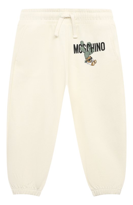 

Хлопковые джоггеры Moschino, Кремовый