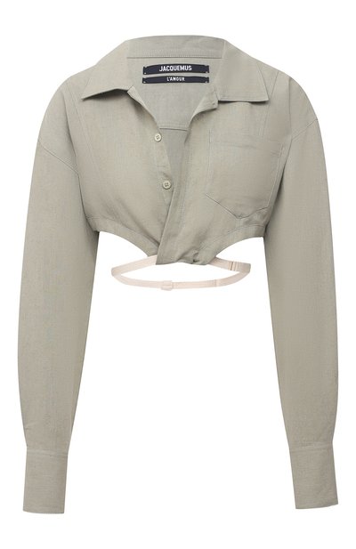 Женская рубашка из льна и вискозы JACQUEMUS, арт. 211SH05/111530