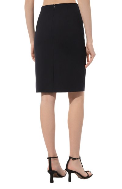 Шерстяная юбка BOSS темно-синего цвета по цене 25500 руб., арт. 50490036, фото 4 Шерстяная юбка BOSS, арт. 50490036, фото 4