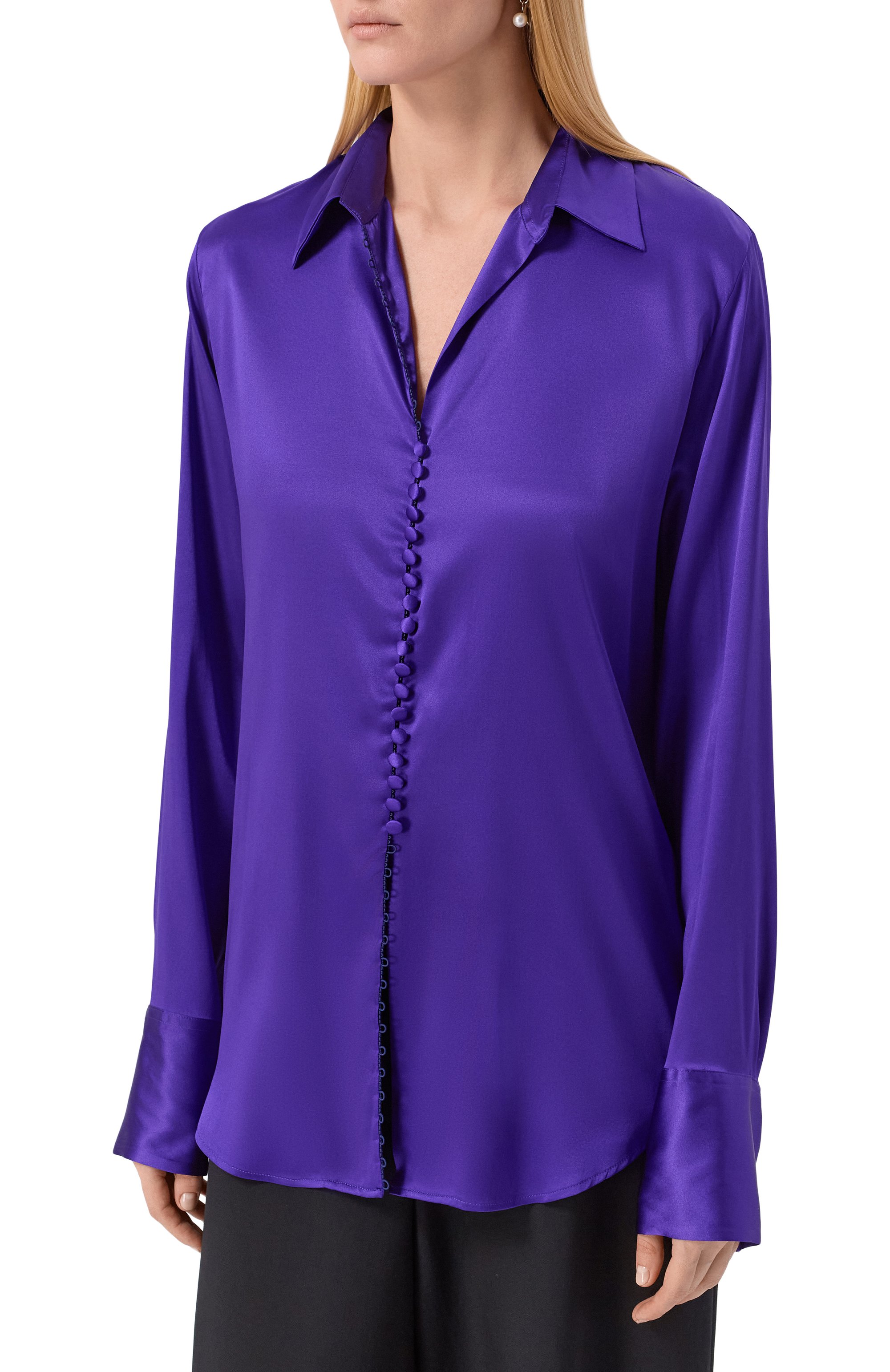 Атласная блузка DRIES VAN NOTEN, арт. 010769-2032-401, фото 3