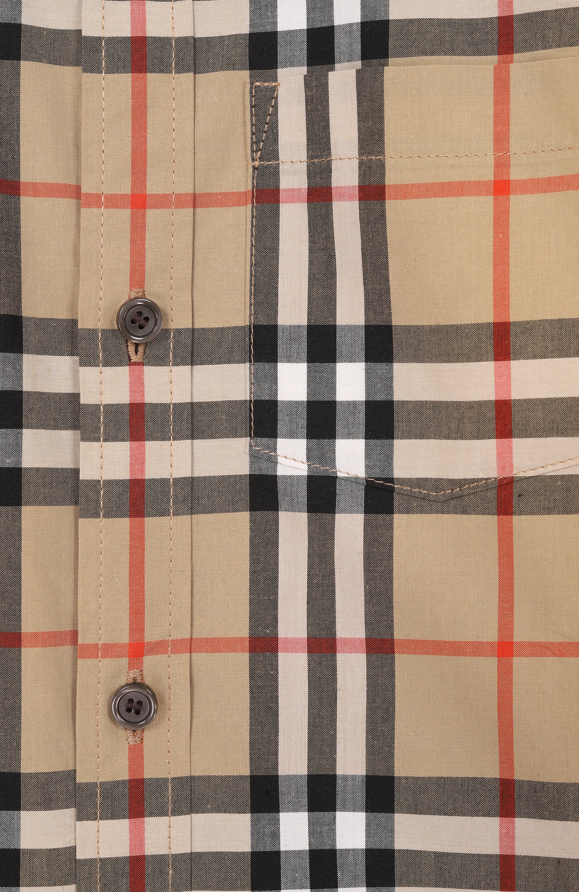 Хлопковая рубашка BURBERRY, арт. 8117166, фото 3