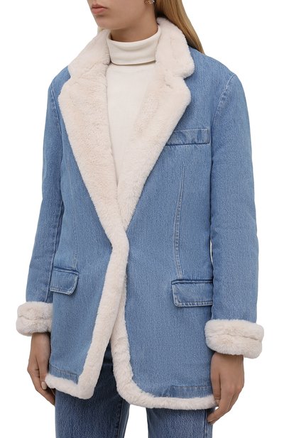 Джинсовая куртка FORTE DEI MARMI COUTURE голубого цвета по цене 79950 руб., арт. 21WF1490, фото 3 Джинсовая куртка FORTE DEI MARMI COUTURE, арт. 21WF1490, фото 3