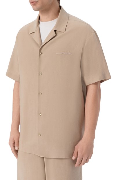 Рубашка изо льна и вискозы EMPORIO ARMANI, арт. EM000593/AF20590, фото 3