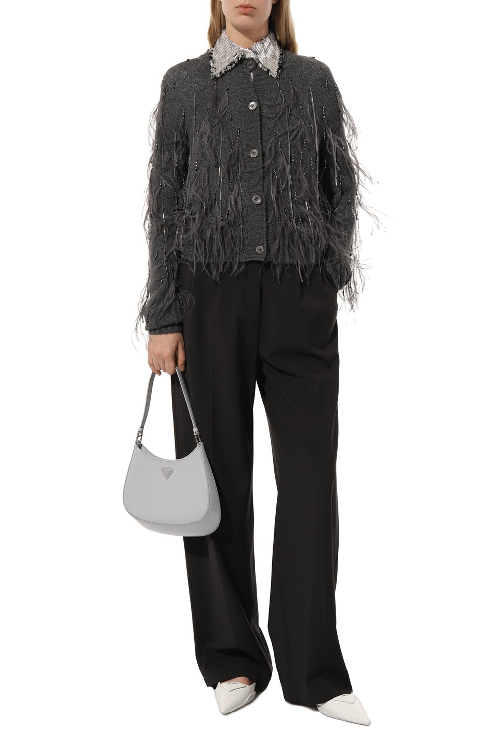 Кашемировый кардиган PRADA, арт. P25H45-1XBG-F0480-202, фото 2