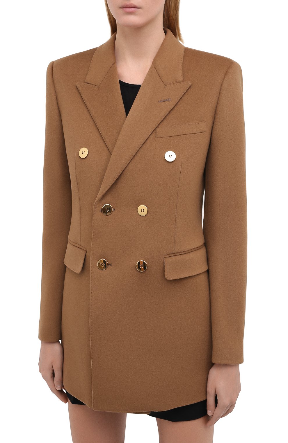 Шерстяной жакет SAINT LAURENT бежевого цвета по цене 355500 руб., арт. 631607/Y3B45, фото 4 Шерстяной жакет SAINT LAURENT, арт. 631607/Y3B45, фото 4