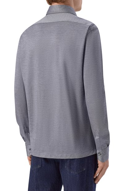Хлопковое поло KITON серого цвета по цене 79950 руб., арт. UMCP0SH09665, фото 4 Хлопковое поло KITON, арт. UMCP0SH09665, фото 4