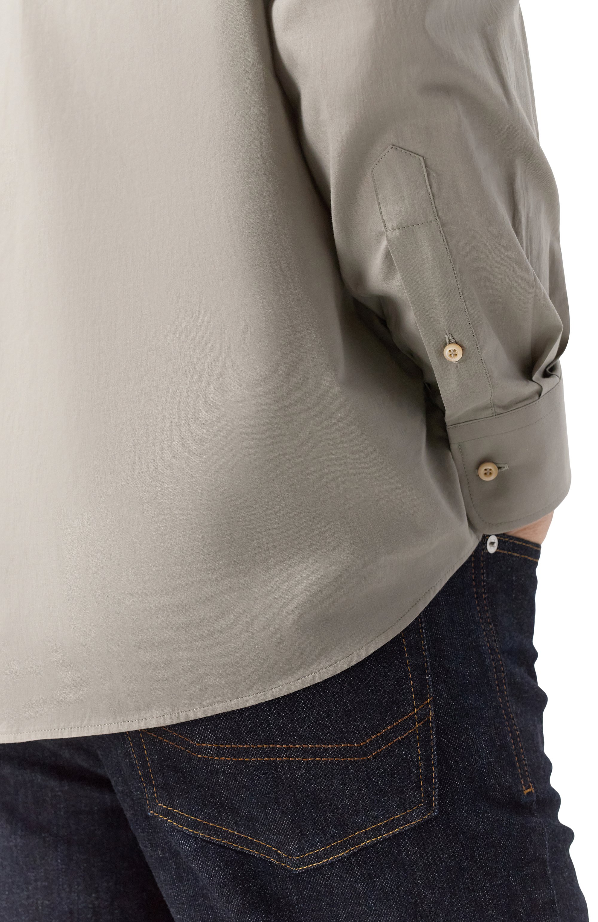 Хлопковая рубашка BRUNELLO CUCINELLI, арт. MA6740627, фото 5