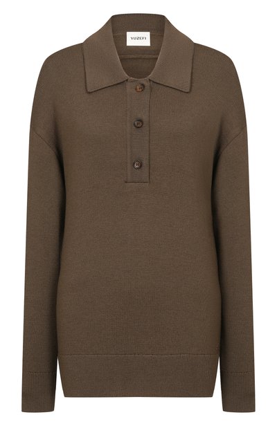 Женский шерстяное поло YUZEFI, арт. DELARA-DRAPE BACK P0L0 NECK JUMPER