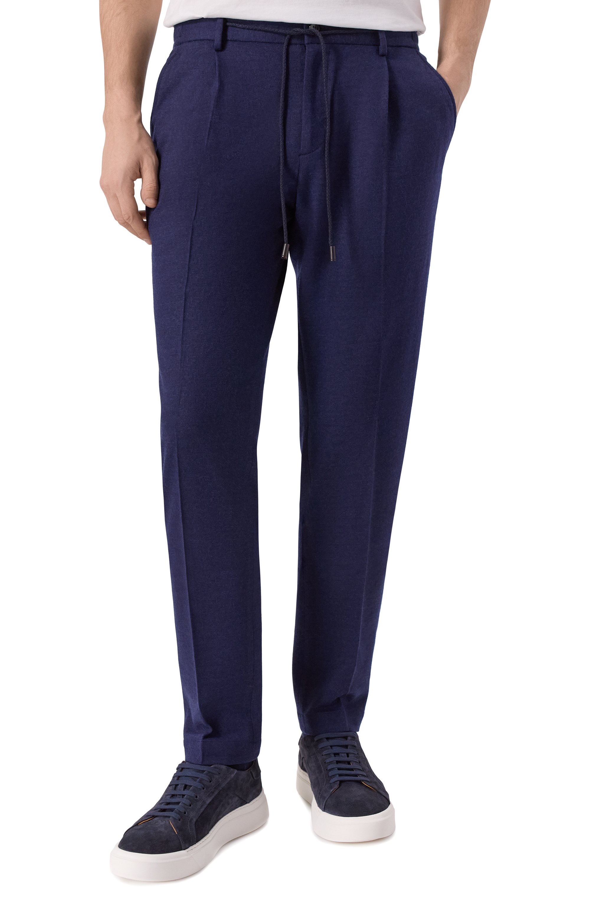 Шерстяные брюки L.B.M. 1911 темно-синего цвета по цене 53450 руб., арт. 8125/55710, фото 3 Шерстяные брюки L.B.M. 1911, арт. 8125/55710, фото 3