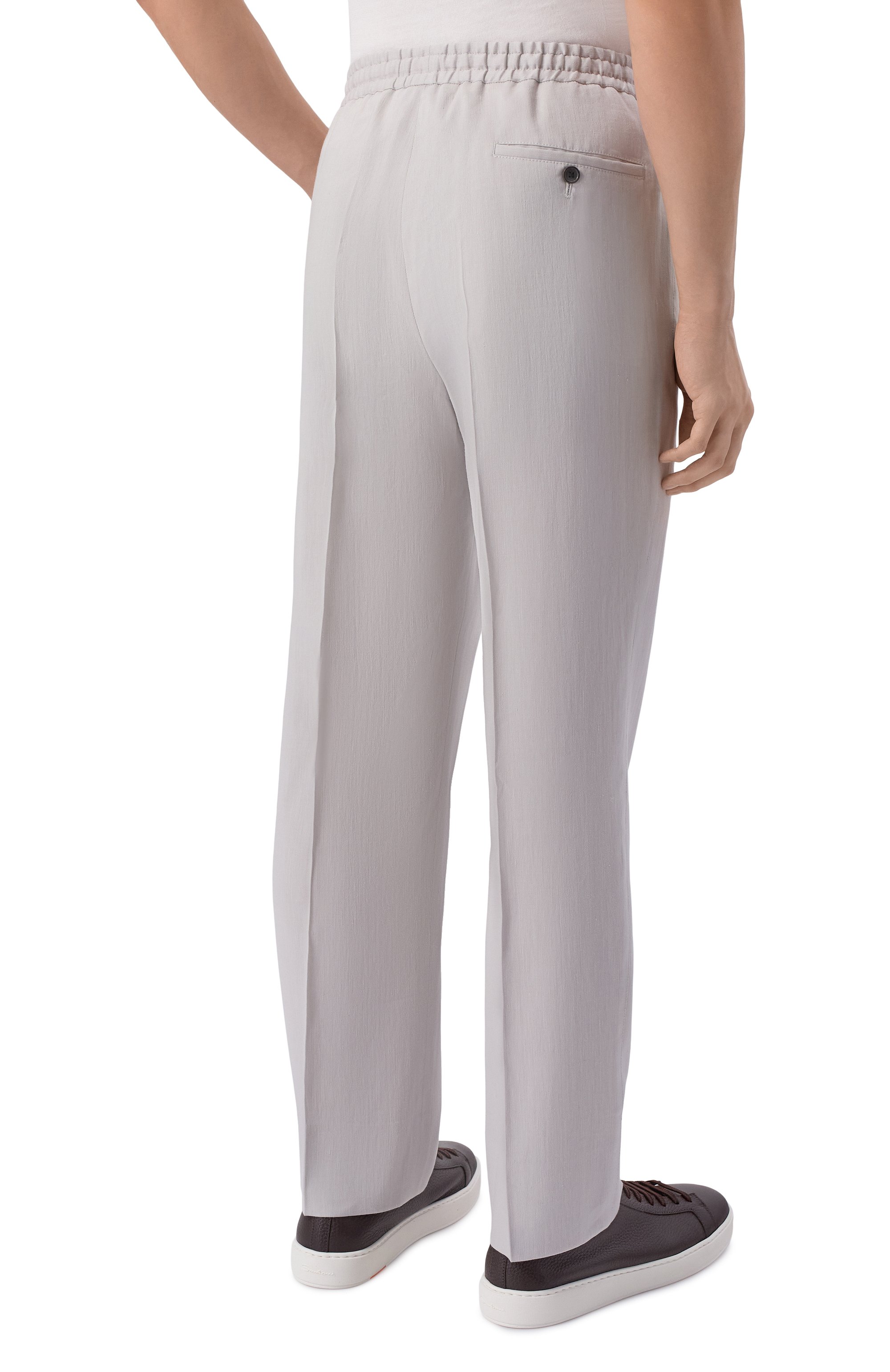 Брюки изо льна и шерсти CORNELIANI, арт. 274554/2718468, фото 4