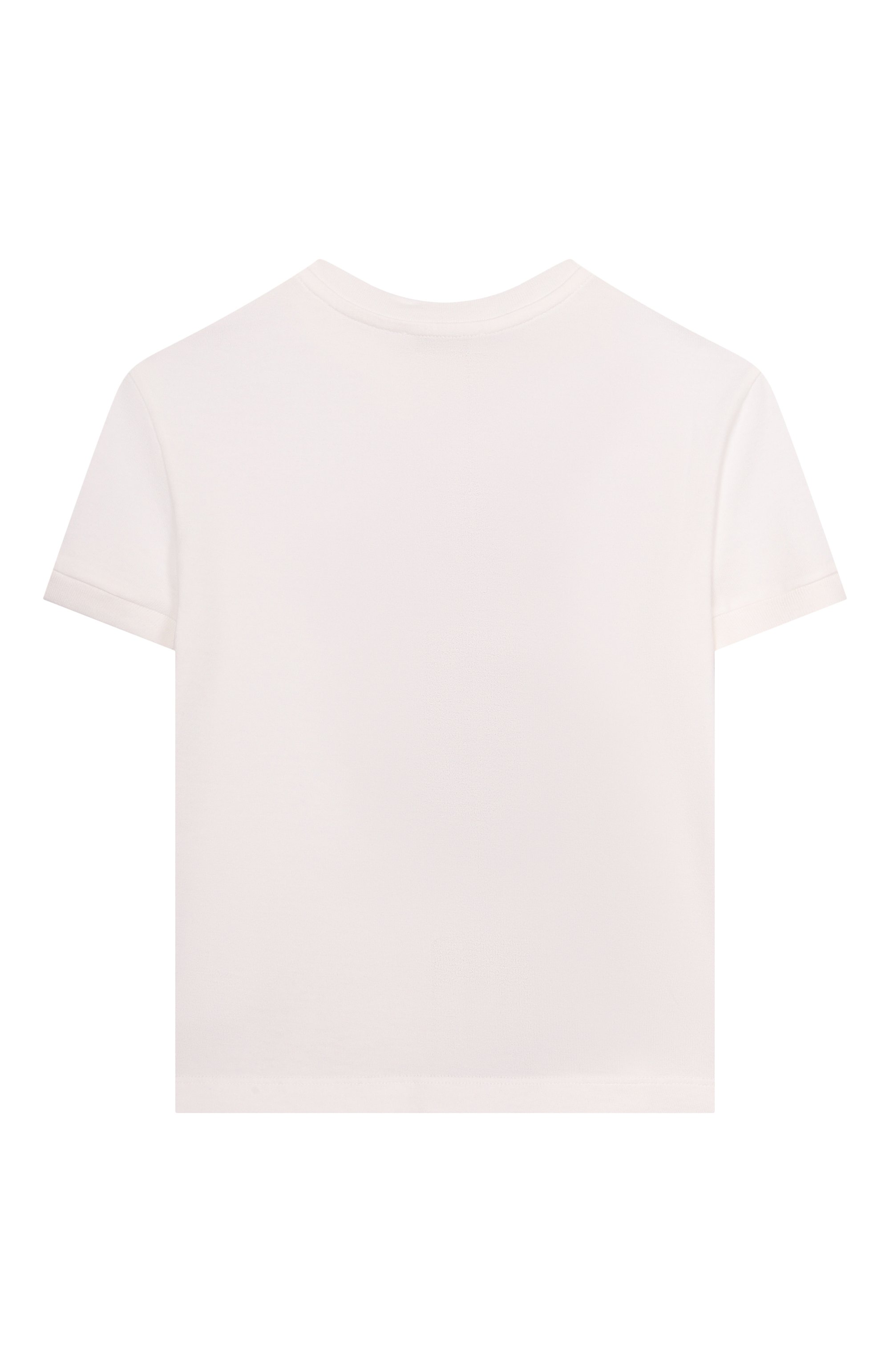 Хлопковая футболка DOLCE & GABBANA кремового цвета по цене 23600 руб., арт. L5JTNJ/G7P2C_001, фото 2 Хлопковая футболка DOLCE & GABBANA, арт. L5JTNJ/G7P2C_001, фото 2