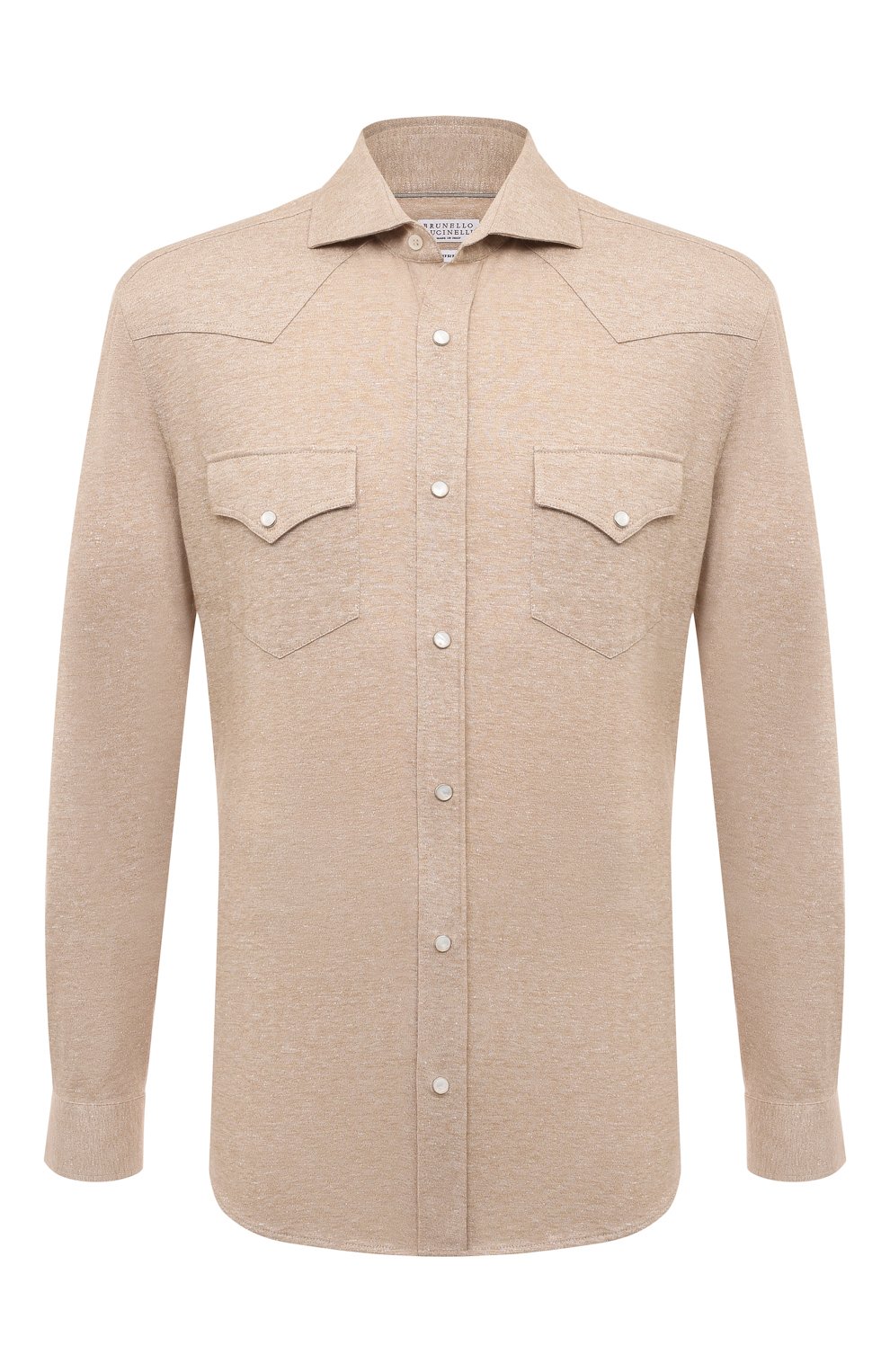 Рубашка изо льна и хлопка BRUNELLO CUCINELLI, арт. MW835B2289, фото 1