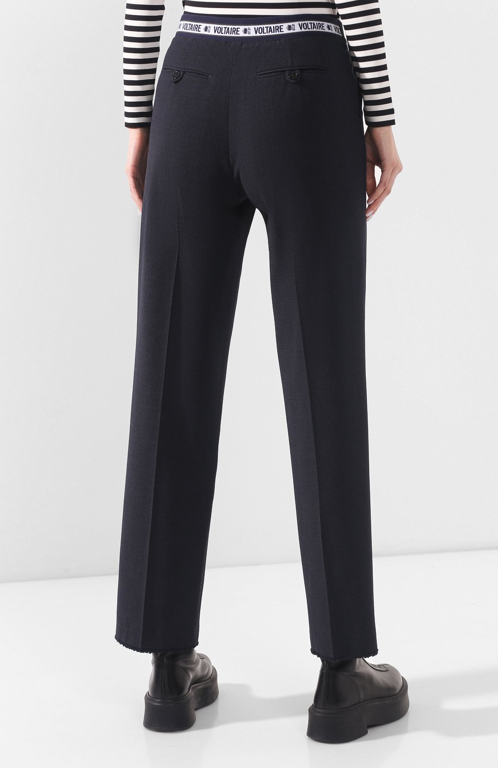 Брюки ZADIG AND VOLTAIRE темно-серого цвета по цене 23250 руб., арт. SJCS0108F, фото 4 Брюки ZADIG AND VOLTAIRE, арт. SJCS0108F, фото 4