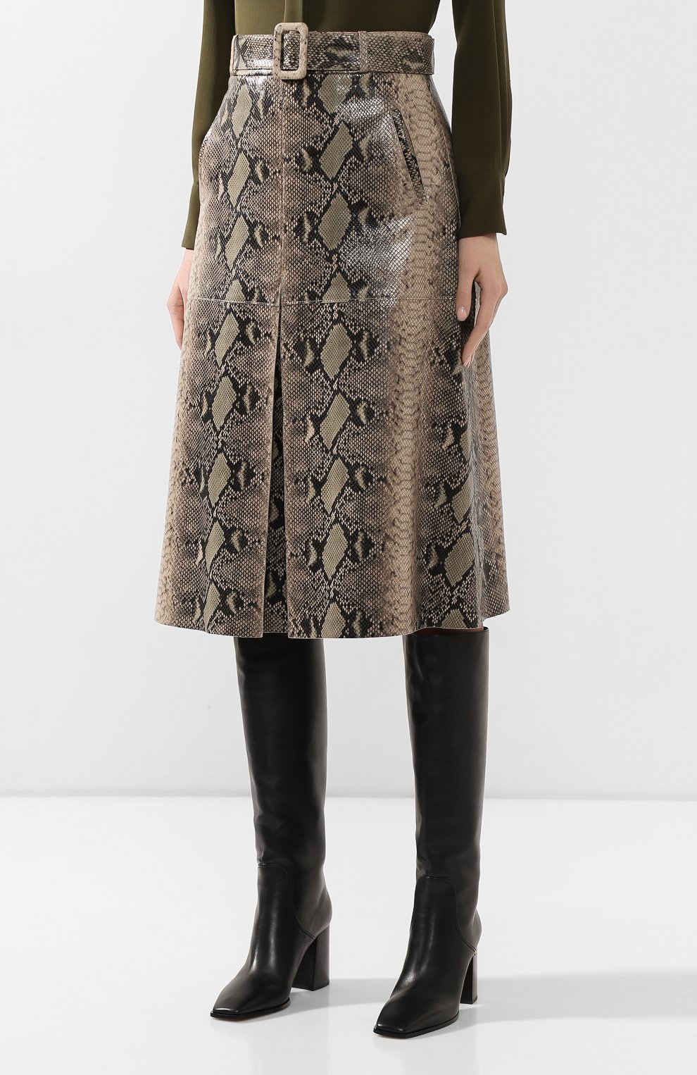 Кожаная юбка TOMMY HILFIGER, арт. WW0WW26120, фото 3