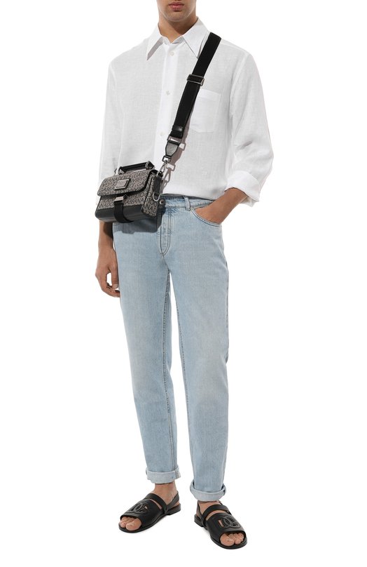 Льняная рубашка Dolce & Gabbana G5KJ0Z/FU4IK Белый  G5KJ0Z/FU4IK Фото 2