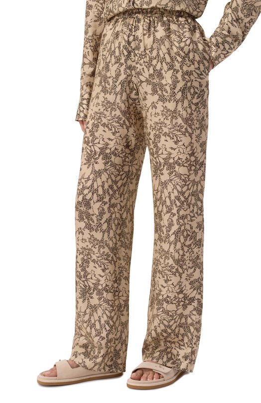 Брюки из вискозы и шелка Golden Goose Deluxe Brand GWP00821.P001913 Бежевый  GWP00821.P001913 Фото 3