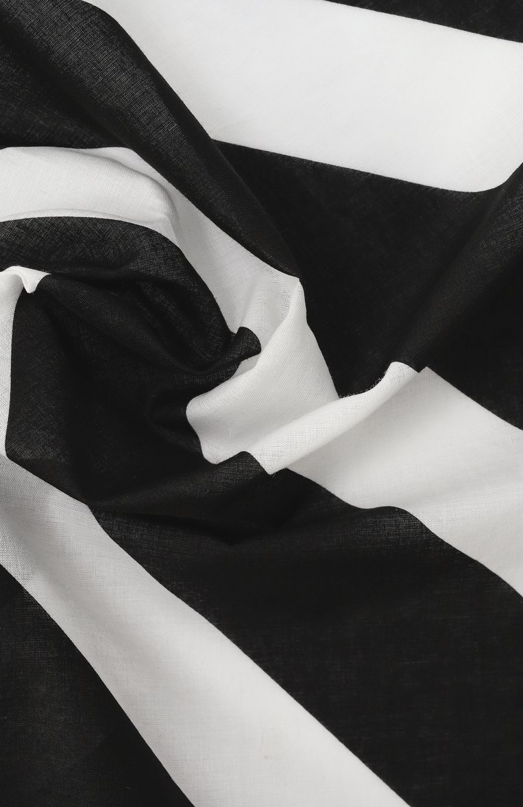 Женский хлопковый платок BURBERRY черно-белого цвета, арт. 8101581 | Фото 3 (Материал: Текстиль, Хлопок; Нос: Не проставлено; Принт: С принтом)