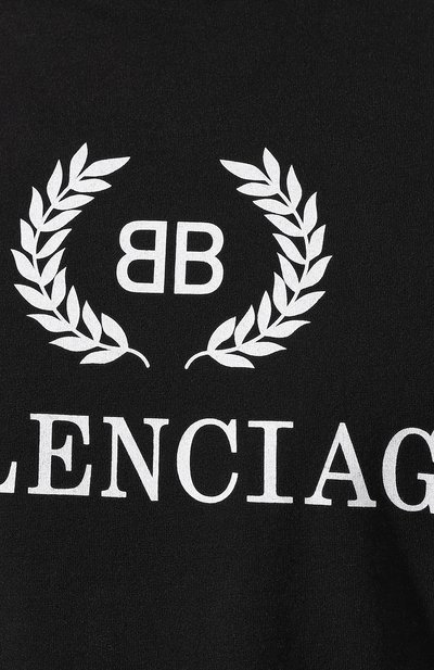 Хлопковая футболка BALENCIAGA черного цвета по цене 27150 руб., арт. 556148/TDV51, фото 5 Хлопковая футболка BALENCIAGA, арт. 556148/TDV51, фото 5