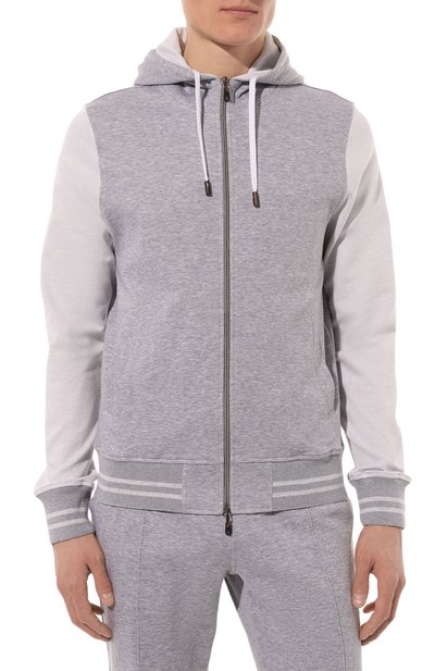 Хлопковый спортивный костюм CAPOBIANCO светло-серого цвета по цене 110000 руб., арт. 14MT03.TS00, фото 2 Хлопковый спортивный костюм CAPOBIANCO, арт. 14MT03.TS00, фото 2