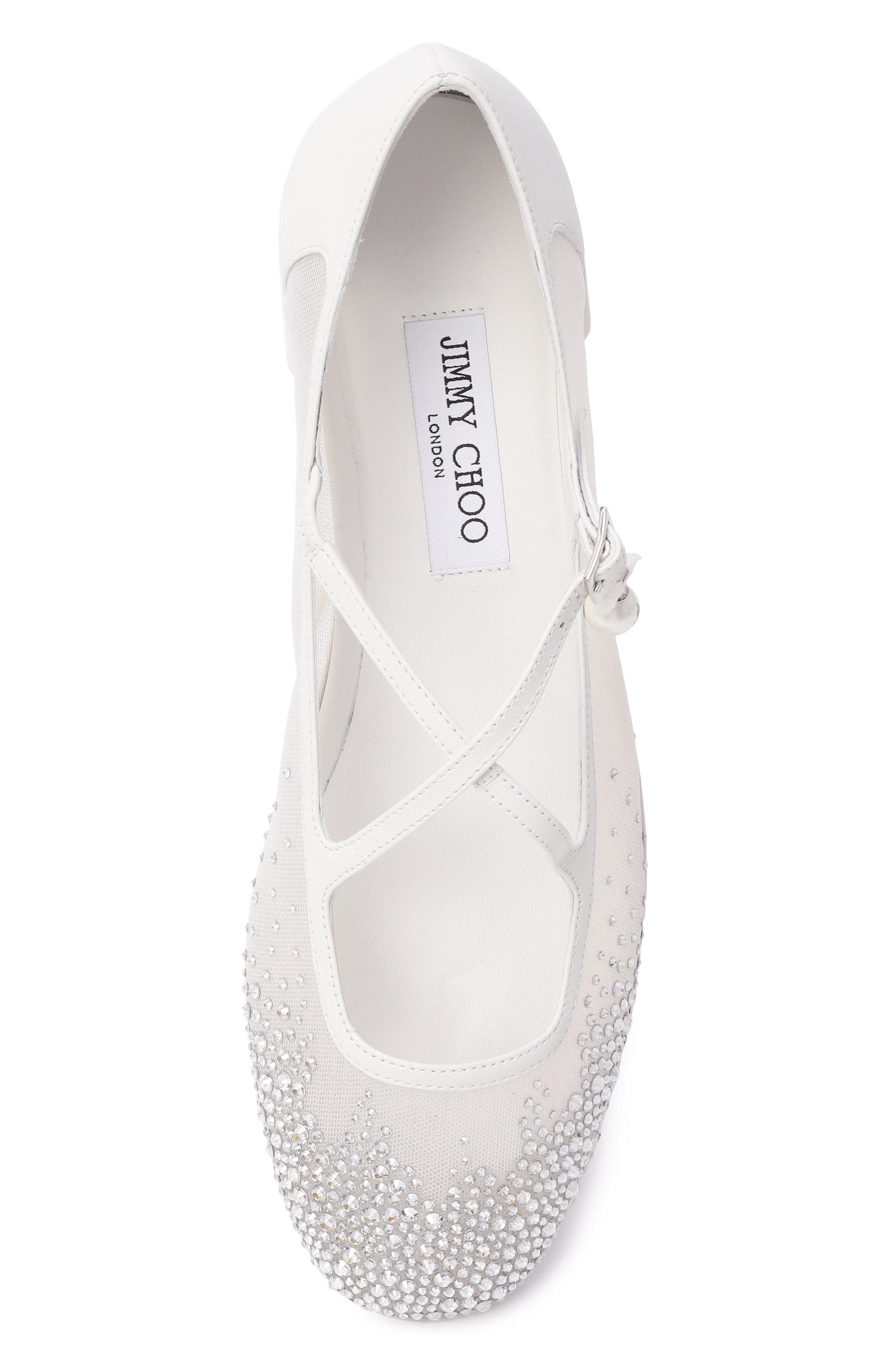 Комбинированные балетки eleri JIMMY CHOO, арт. ELERIBALLERINATKW, фото 6