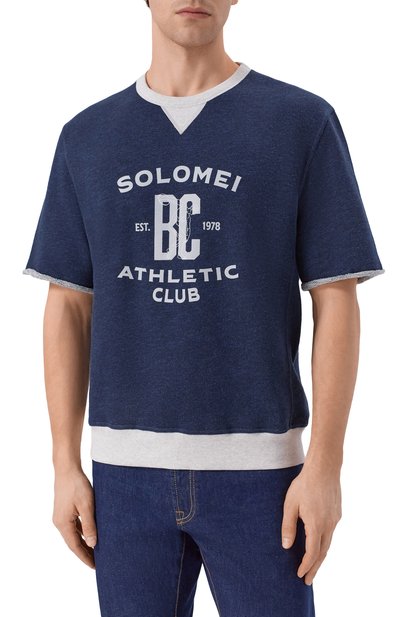 Свитшот из хлопка и льна BRUNELLO CUCINELLI, арт. MR8313378G, фото 3